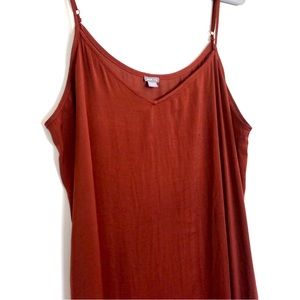 Aerie auburn silky midi slip dress XL